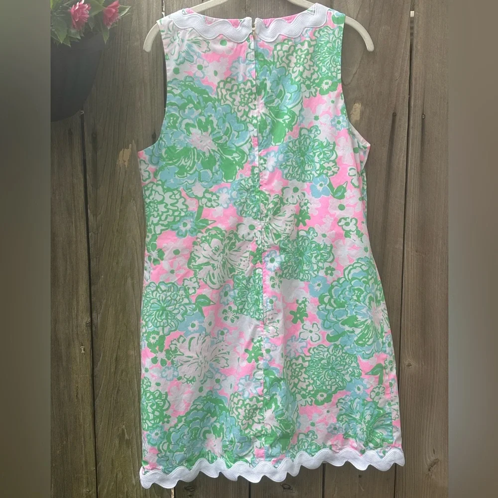 Lilly Pulitzer Romney Tropical Beach Floral Shift Romper Dress Women’s Size 12 - Picture 8 of 10